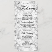 ウェルカムウェディングパーティーシルバーエレガントフローラ プログラム (正面/裏面)