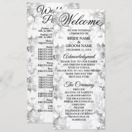 ウェルカムウェディングパーティーシルバーエレガントフローラ プログラム