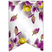 ウェルカムウェディングパーティーピンクパープルシルバーエレガント バンティングフラッグ (第1の旗)