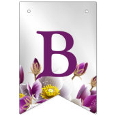 ウェルカムウェディングパーティーピンクパープルシルバーエレガント バンティングフラッグ (第3の旗)