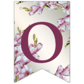 ウェルカムウェディングパーティーピンク白い花エレガント バンティングフラッグ (第2の旗)