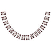 ウェルカムウェディングパーティーモノグラムレッドピンクの花 バンティングフラッグ (全)