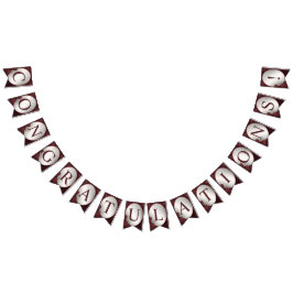 ウェルカムウェディングパーティーモノグラムレッドピンクの花 バンティングフラッグ