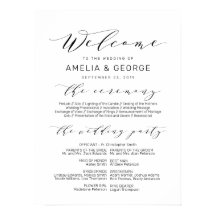 ウェルカムウェディングプログラムのサイン