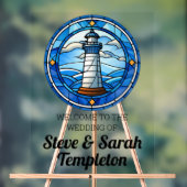 ウェルカムウェディングレセプションサインライトハ航海のウス アクリルサイン (ニュートラル)