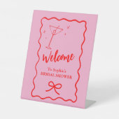 ウェルカムウェーブレトロブライダルシャワー 台座サイン (正面)
