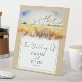 ウェルカムウォーターカラーウィートフローラウェスタン結婚ズ 台座サイン (インサイチュ)