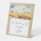 ウェルカムウォーターカラーウィートフローラウェスタン結婚ズ 台座サイン (正面)