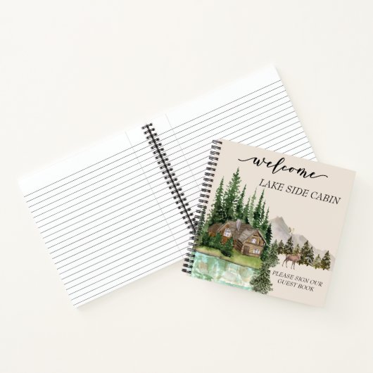 ウェルカムウォーターカラーキャビンレイクホームレンタル ノートブック (内部)