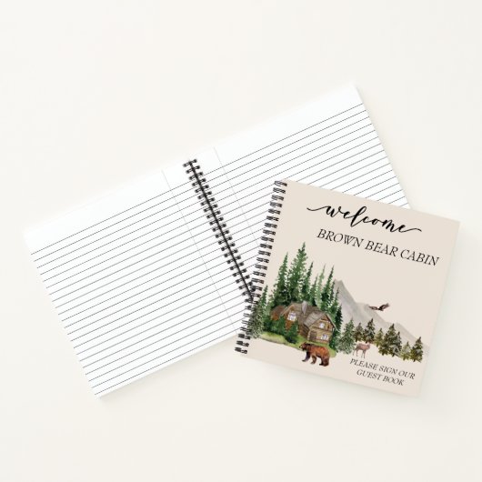 ウェルカムウォーターカラーフォレストキャビンホームレンタル ノートブック (内部)