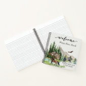 ウェルカムウォーターカラーフォレストキャビン馬 ノートブック (内部)