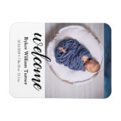 ウェルカムウォーターカラー誕生発表マグネット マグネット (横)