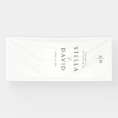 ウェルカムエレガントズ結婚モノグラムDecorバナー 横断幕 (横)