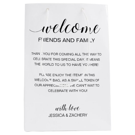 ウェルカムエレガント・結婚ゲストアコモデーション ミディアムペーパーバッグ (正面)