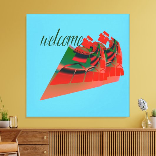 ウェルカムオマージュ祝、ホティング、ヴェネラティ キャンバスプリント (インサイチュ (リビング))