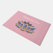 ウェルカムオムピンクウェルカムマット ドアマット (アングル)