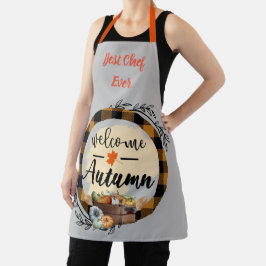 ウェルカムオータムカボチャヴィンテージ エプロン