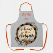 ウェルカムオータムカボチャヴィンテージ エプロン (正面)