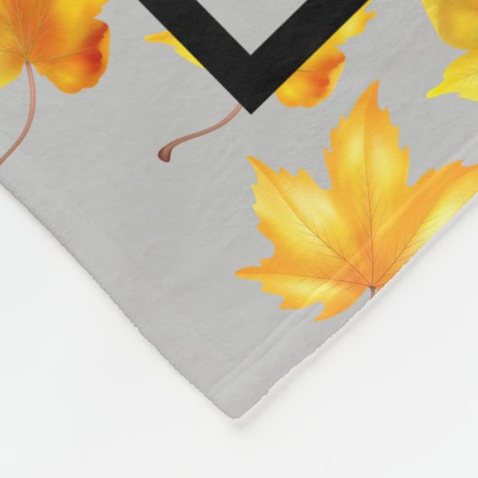 ウェルカムオータムカボチャヴィンテージ フリースブランケット (角)