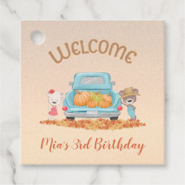 ウェルカムオータムテーマベアーズトラックカボチャ葉ン フェイバータグ