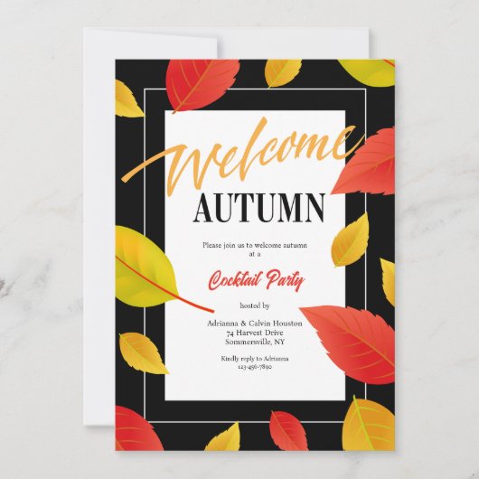 ウェルカムオータムトレンディー 招待状 (正面)