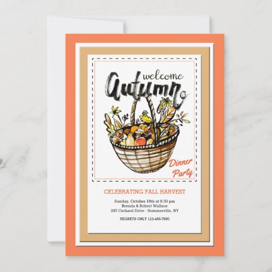 ウェルカムオータム招待状 招待状 (正面)