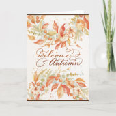 ウェルカムオータム5 x 7グリーティングカード シーズンカード (正面)