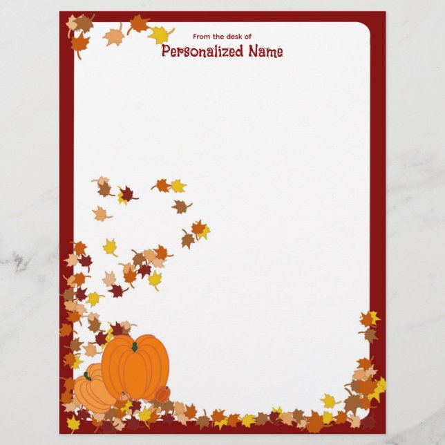 ウェルカムオータム – 裏打ちなし レターヘッド (正面)