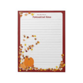 ウェルカムオータム – 裏打ち ノートパッド (回転)