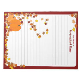 ウェルカムオータム – 裏打ち ノートパッド