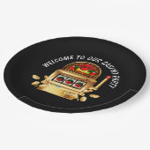 ウェルカムカジノ賭博パーティー紙プレート ペーパープレート (アングル)