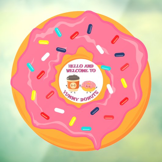 ウェルカムカスタマイズコーヒーとドーナッツショップベスティーズ ウィンドウサイン (シート3)