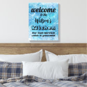 ウェルカムカスタムキッチン引用文ユーモアのウォールアートブルー キャンバスプリント (インサイチュ (寝室))