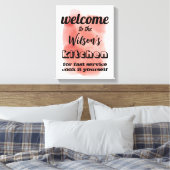 ウェルカムカスタムキッチン引用文ユーモアのウォールアート キャンバスプリント (インサイチュ (寝室))