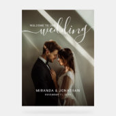 ウェルカムカスタムフォト結婚の発泡ボード アクリルサイン (正面)