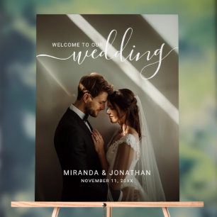 ウェルカムカスタムフォト結婚の発泡ボード アクリルサイン