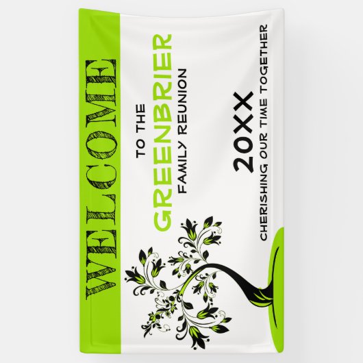 ウェルカムカスタム懇親会グリーンフローラ 横断幕 (縦)