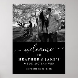 ウェルカムカップルのフォトシャワーデジタルまたはポスター ポスター