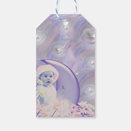 ウェルカムガールベビーシャワーギフトラベル ギフトタグ (裏面)