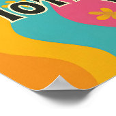 ウェルカムガールレトロローラースケート誕生日パーティー ポスター (角)