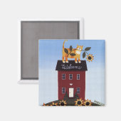 ウェルカムキャットマグネット マグネット (正面/裏面)