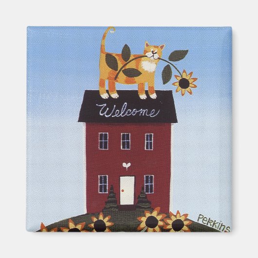 ウェルカムキャットマグネット マグネット (正面)