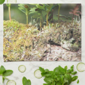 ウェルカムキャビンファーンモス自然グリーンプラントゲスト キッチンタオル (折り畳み)