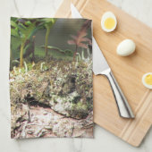 ウェルカムキャビンファーンモス自然グリーンプラントゲスト キッチンタオル (四つ折り)