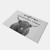 ウェルカムキャビンロッジハイランドカウファームハウス ドアマット (アングル)