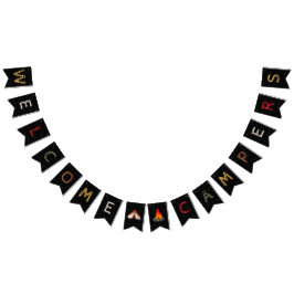 ウェルカムキャンパーズバンティングバナー バンティングフラッグ