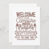 ウェルカムキャンプファイアフレンズマーシュマローズキャンプ 案内状 (正面/裏面)
