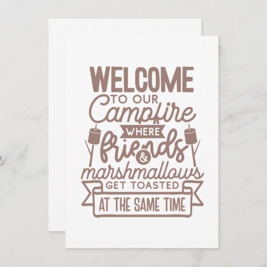 ウェルカムキャンプファイアフレンズマーシュマローズキャンプ 案内状 (正面/裏面)