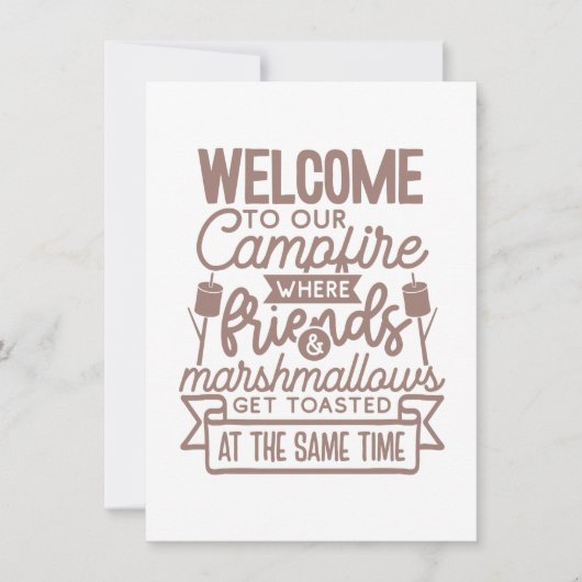 ウェルカムキャンプファイアフレンズマーシュマローズキャンプ 案内状 (正面)