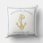 ウェルカムクアボードいかり船名装飾用クッション アウトドアクッション (裏面)